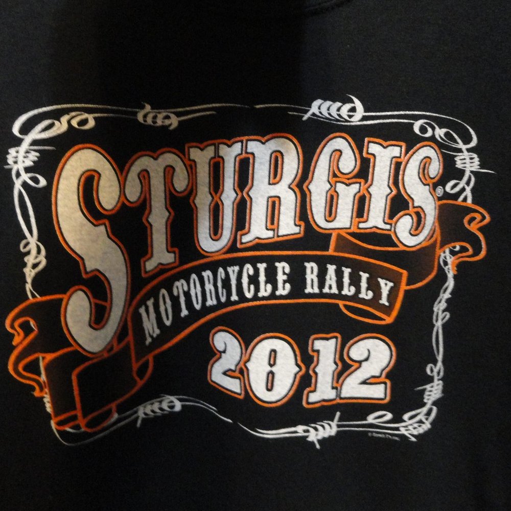 Sturgis 2012 Rally NWT Black graphic T~2XL~Biker Fan~Motorcycle Party - Picture 3 of 4